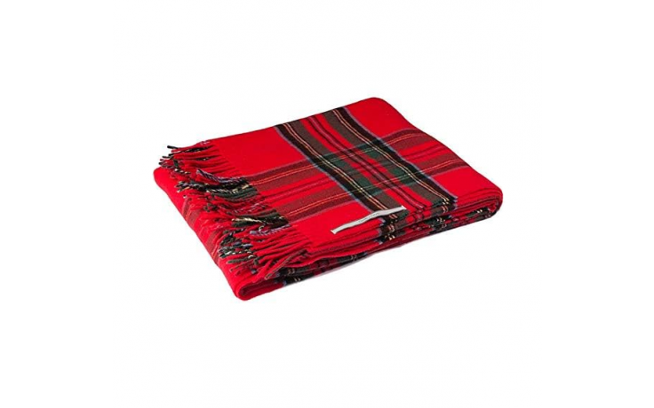 PLAID LAMBSWOOL ROSSO 135X190