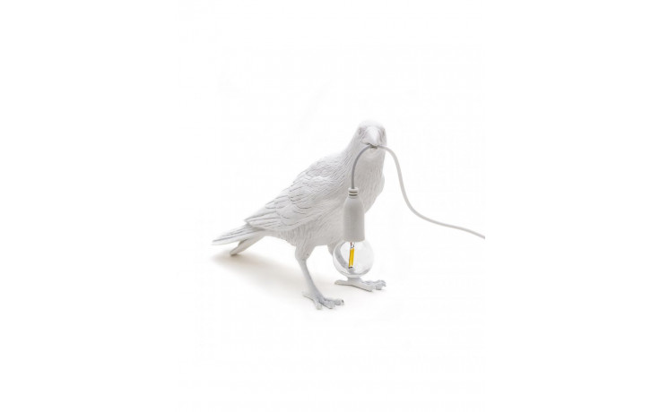 Bird Lamp In Attesa Bianco