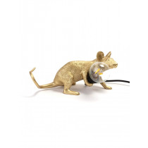 LAMPADA IN RESINA MOUSE LAMP LOP-GOLD-EX Cm.6,