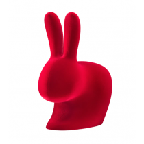 Rabbit Chair Velvet Red