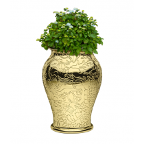 MING PLANTER AND CHAMPAGNE COOLER METAL FINISH G