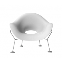 PUPA ARMCHAIR CHROME BASE INDOOR White