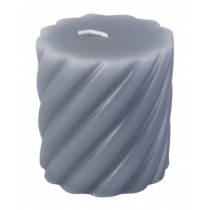 Pillar candle Swirl small jeans blueH. 7,5cm, D.