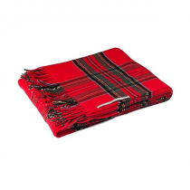 PLAID LAMBSWOOL ROSSO 135X190