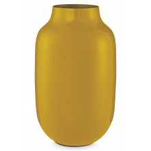 oval metal vase yellow 30 cm