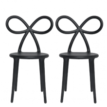 RIBBON CHAIR - SET OF 2 PIECES Black