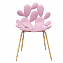 Filicudi Set 2 Chair  Pink/Brass