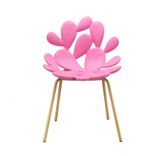 Filicudi Set 2 Chair  Bright Pink/Brass