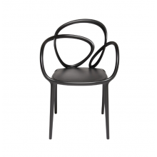 LOOP CHAIR WITHOUT CUSHION - SET OF 2 PIECES Bla