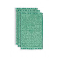 Soft Zellige Set 3 Asciugamani per Ospiti Verde